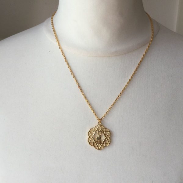 Blume des Lebens Hirsch in Gold