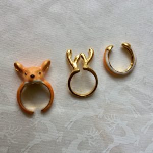 Dreifach-Ring: Hirsch mit Geweih