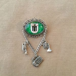 Brosche Münchner Kindl mit Blasmusik ...und a Mass!